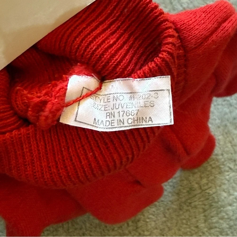 NWT Boys Red Cotton Jersey Knit Lightweight Gloves